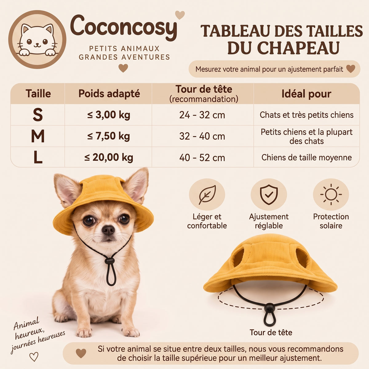 Bonnet Coconcosy | Chapeau pour Chats & Chiens